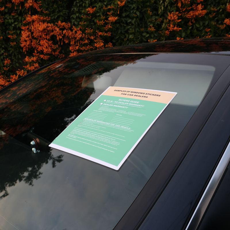 Custom Printed Automotive Laser Window Label Sheets