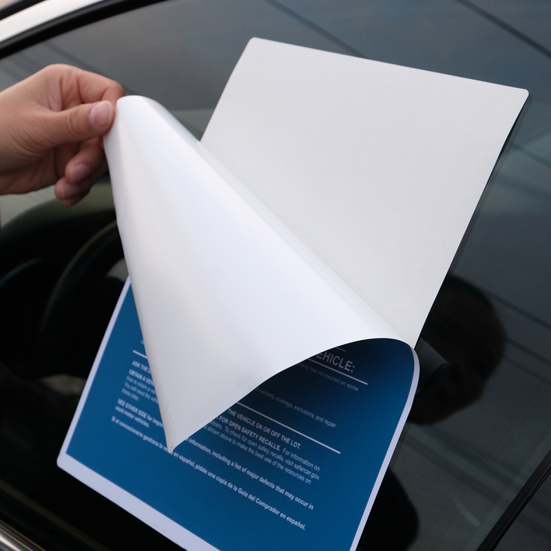 Blank Car Dealer Sticker Sheet Laser / Inkjet Window Labels