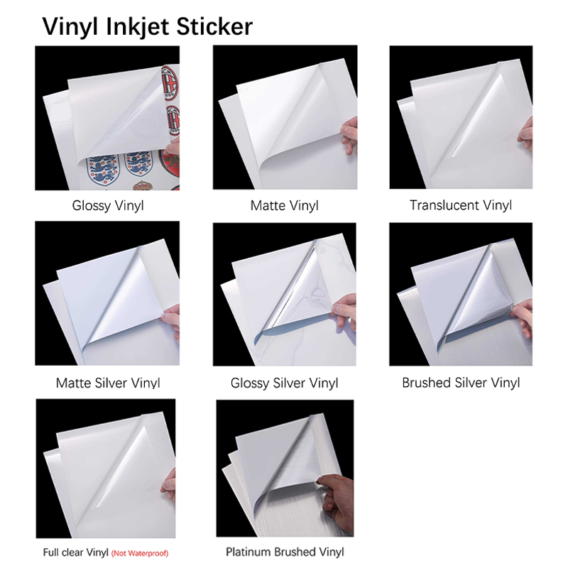 Custom Wholesale Premium A3 A4 Size Sheets Pearl Glossy Inkjet Vinyl Sticker Label Paper