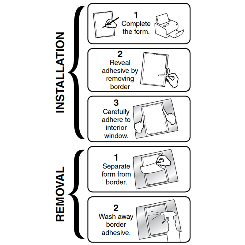 Laser Window Sticker Buyer Guides - 2 Part - As-is - Lined