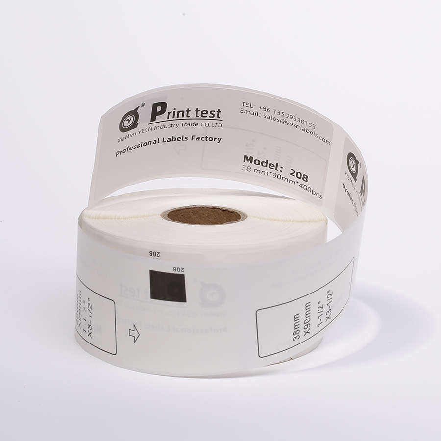 Custom Wholesale Waterproof Self Adhesive DK-11208 DK11208 DK 11208 Compatible Thermal Vinyl Label Roll